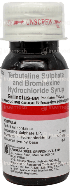 Grilinctus Bm Paediatric Syrup 30Ml